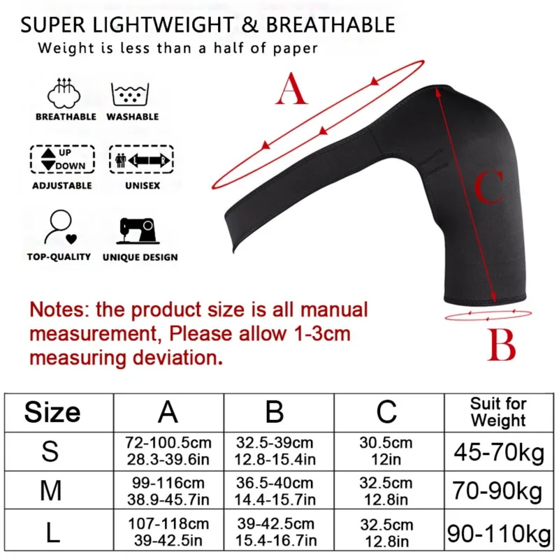 Adjustable Gym Sports Care Single Shoulder Support Back Brace Guard Strap Wrap Belt Band Pads Black Bandage Men & Women