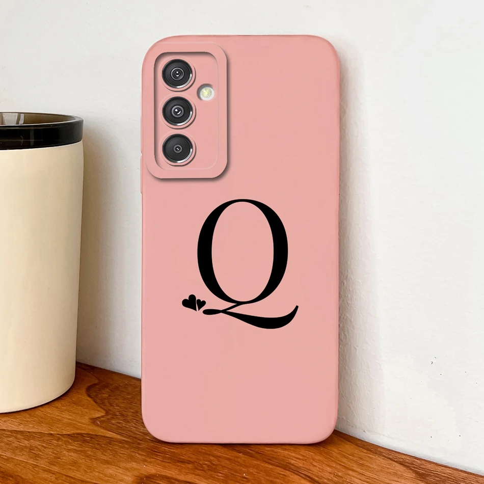 Simple Letters Liquid Silicone Phone Case - High Quality Soft Back Cover