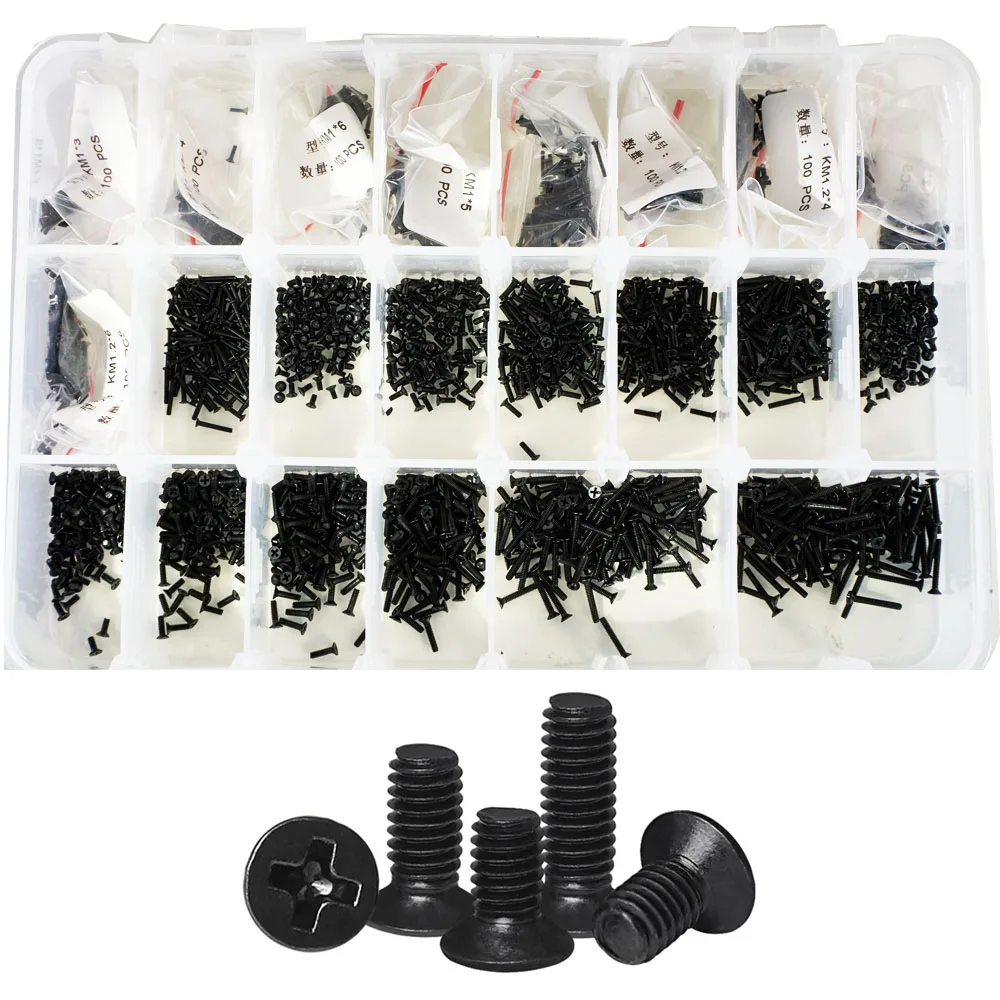 Kit Assortimento Di 1225 Bulloni A Testa Esagonale In Acciaio Al Carbonio M2 M3 M4 M5 Con Dadi Nero 95506288 - Foto 7