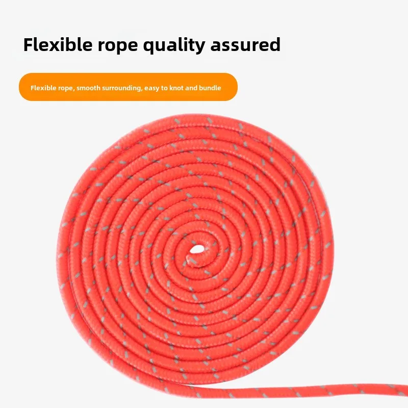 Outdoor Tent Ropes 4Pcs 5mm 4M Reflective Camping Guy Lines For Tarp Canopy