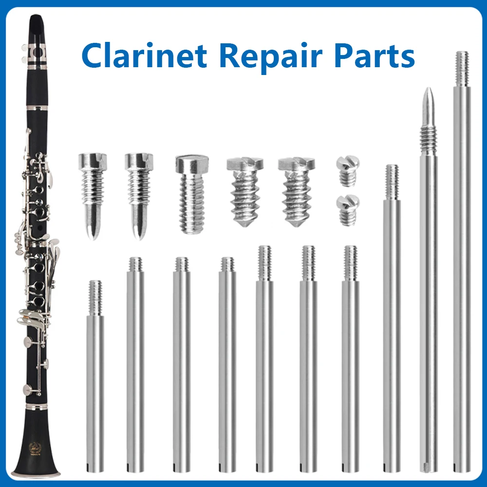 

34Pcs Clarinet Repair Tool Kit Maintenance Parts Threaded Rod Screws Clarinet Replacement Accessories Woodwind Instrument Parts