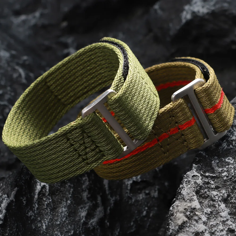 Nylon Sport Watch Strap - Military-Style Canvas Wrist Band