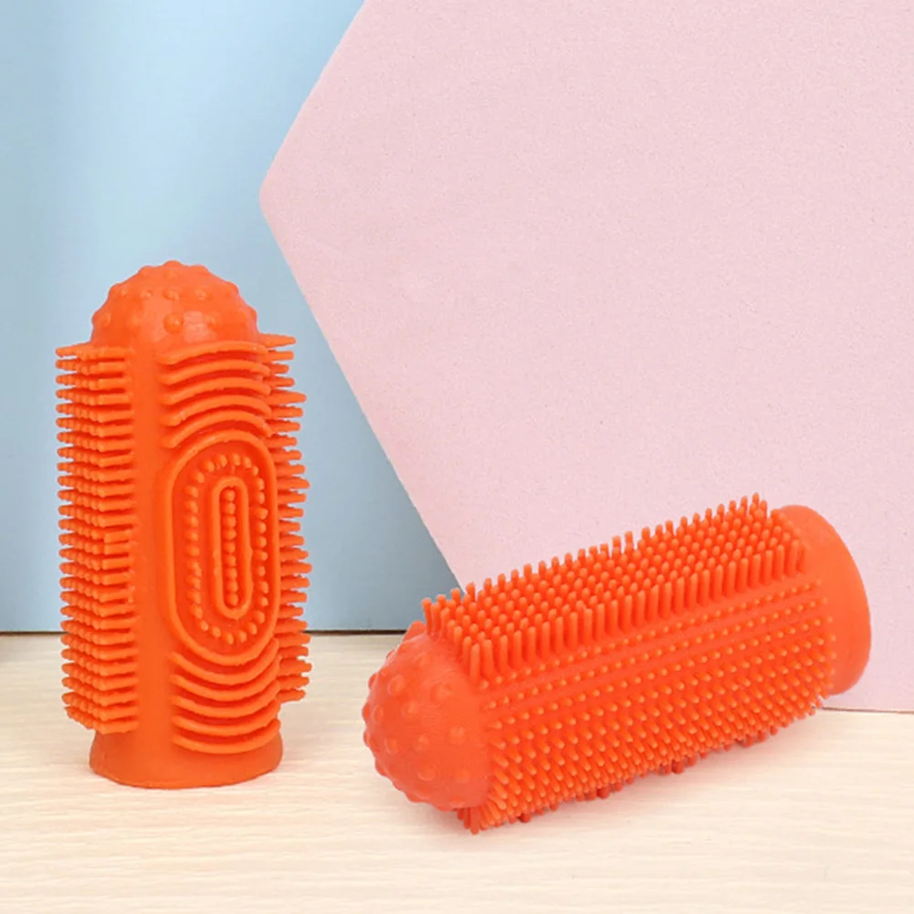 6Pcs Soft Pet Finger Toothbrush with Storage Box Teeth Cleaning Tool Dental Care Brush for Cleaning Pet Bad Breath Accessories
