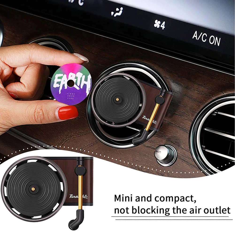 Record Player Air Freshener - Stylish Retro Car Clip Diffuser Record Player Air Freshener - Stylish Retro Car Clip Diffuser