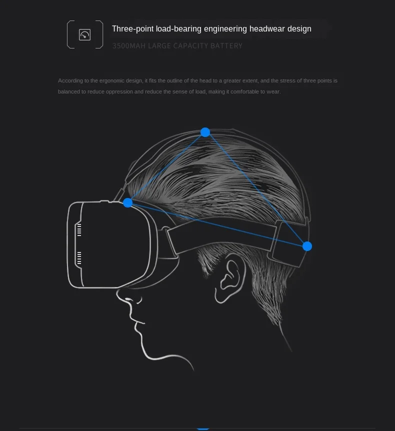 Virtual Reality Glasses 2G + 16G VR All In One AR Glasses With HD Screen 2K 3D 2560X1440 Bluetooth Game Wifi OTG