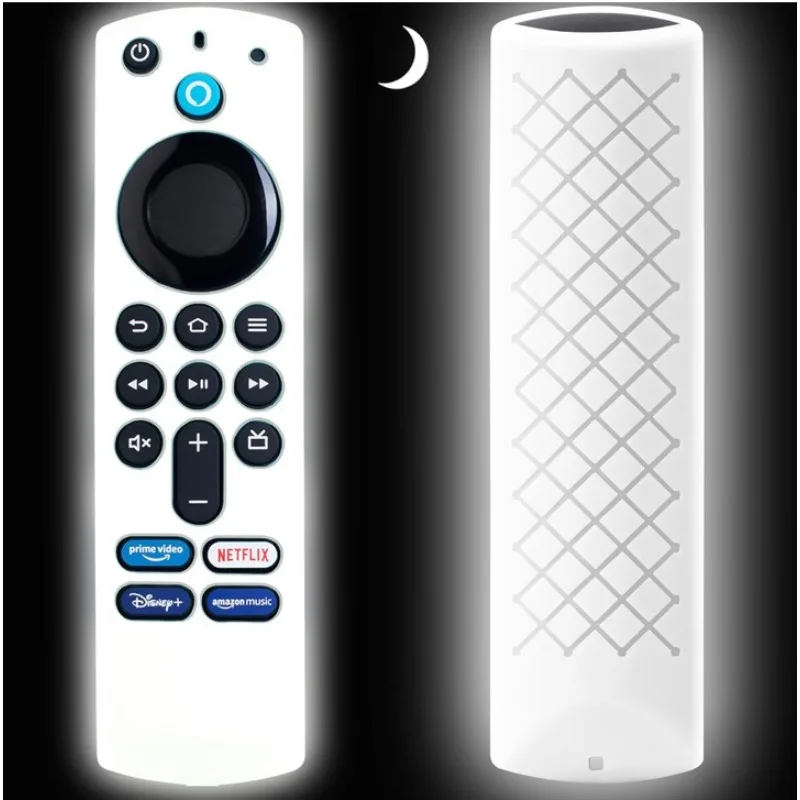 Glow-in-the-Dark Silicone Protective Case for Streaming Device Remote - Drop and Dust Proof
