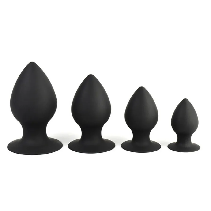 S/M/L Comfortable New Silicone Anal Plug Suction Cup Big Butt Plug,Anal Dilator Huge Anal Toy for Women An ,_voghion.com