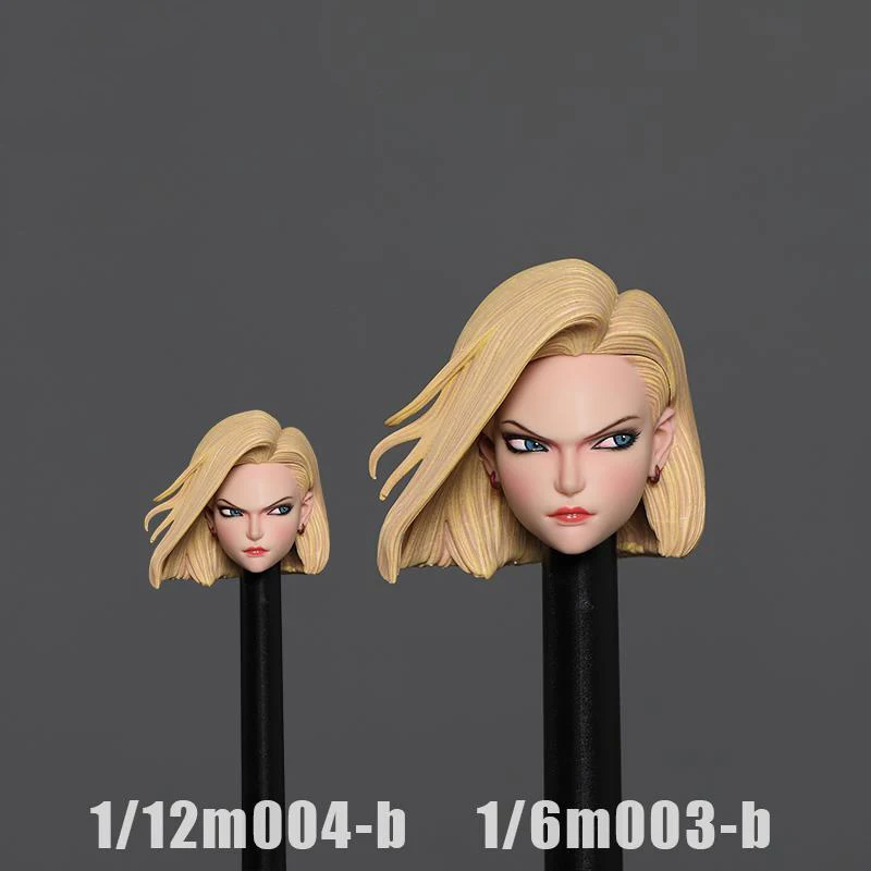 

M003/M004 1/6 1/12 Android No.18 фигурка головы резная модель для 6 ''12'' женщина-солдат бледная экшн-фигурка куклы Коллекция