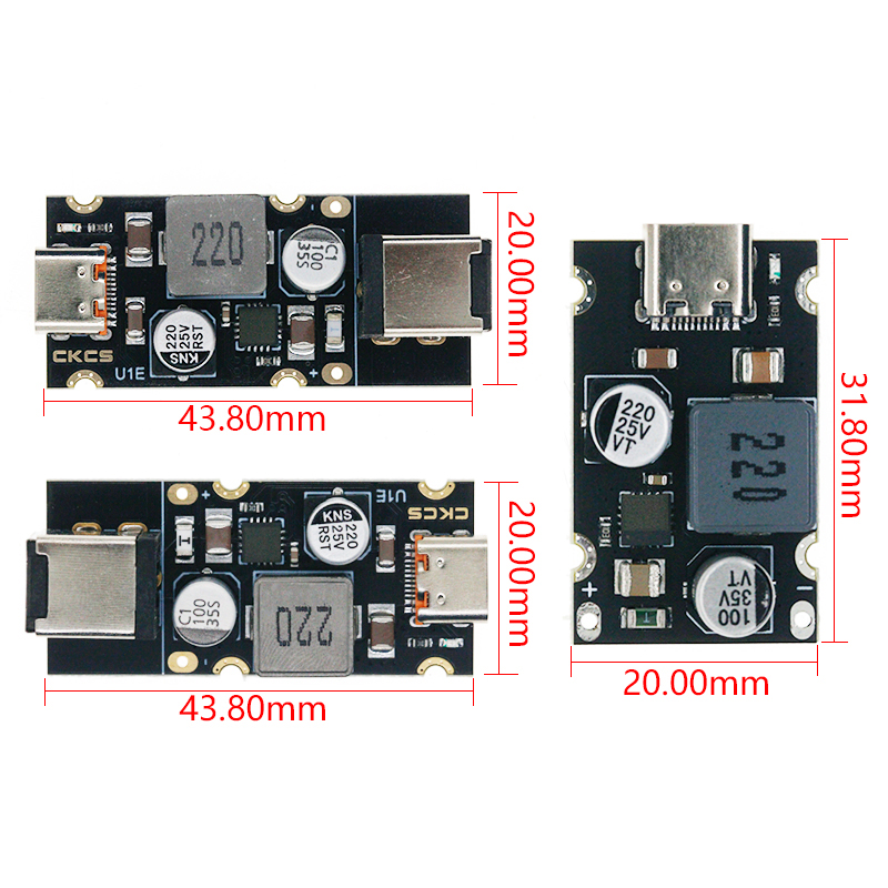 QC4.0 QC3.0 Type-C USB PD65W Fast Charging Adapter Module DC8-32V 3.25A 65W Step Down Module For Huawei SCP/FCP Apple PD