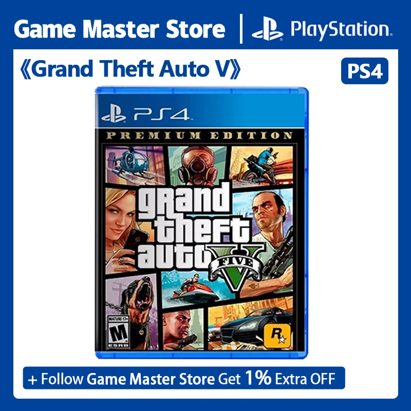 Playstation 4 jogo grand theft auto v premium edition gta 5 para