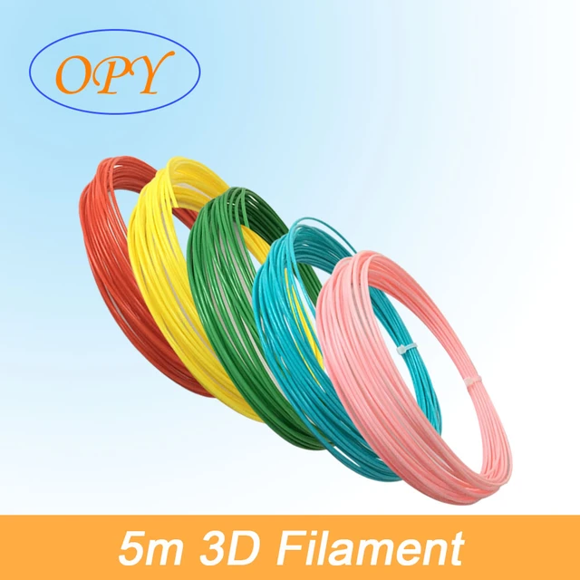 3DSWAY-Bâtons de filament pour stylo 3D, PLA, PCL, 1.75mm, matériau pour  stylo doodler pour enfants, recharge en plastique pour crayon d'imprimante  3D, 5 m/rouleaux, 10 couleurs - AliExpress