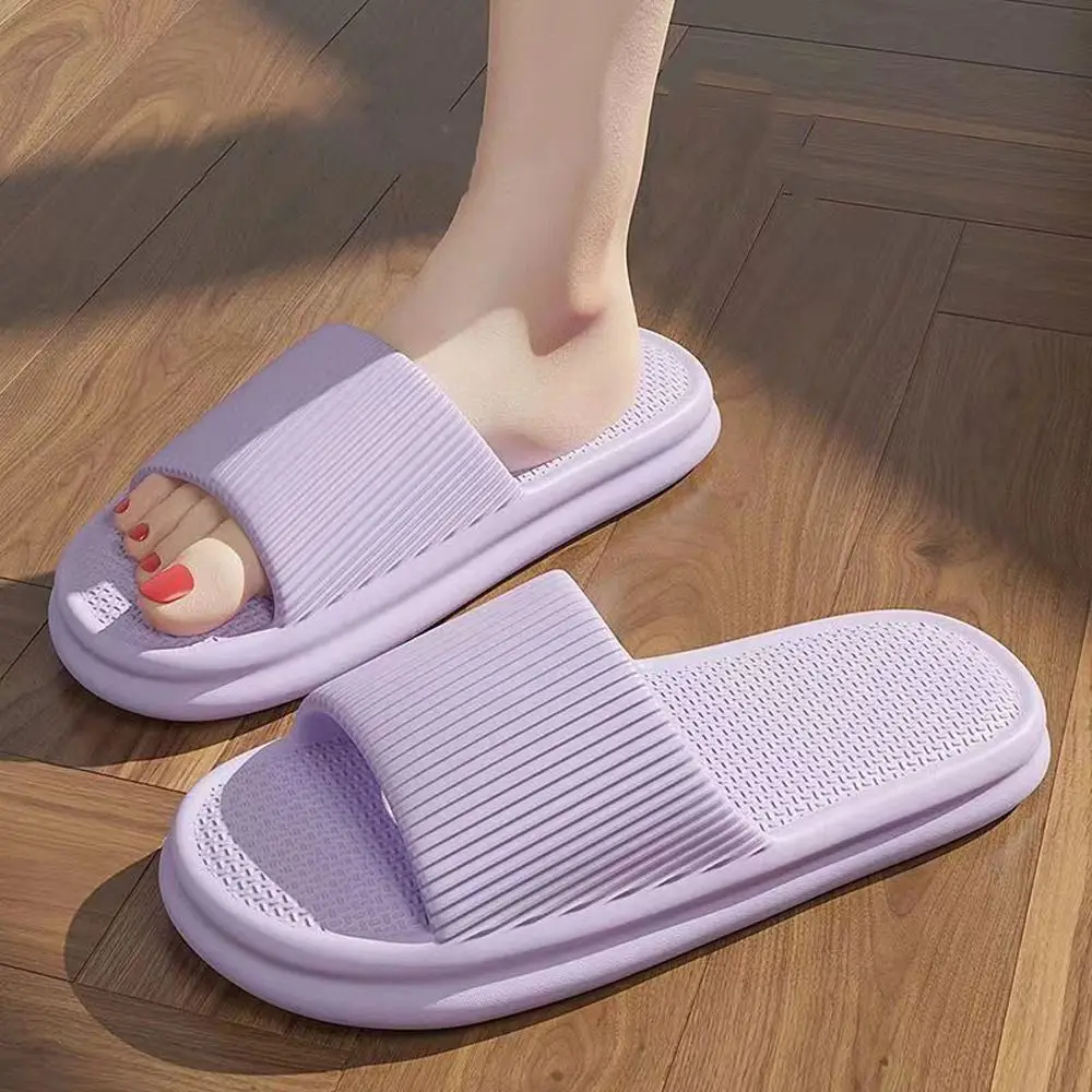 Fashion Thick Platform Slippers Beach Shoes Soft Sole Couple Non-slip Flip Flops Slide Sandals Simplicity Unisex House Shoes 3