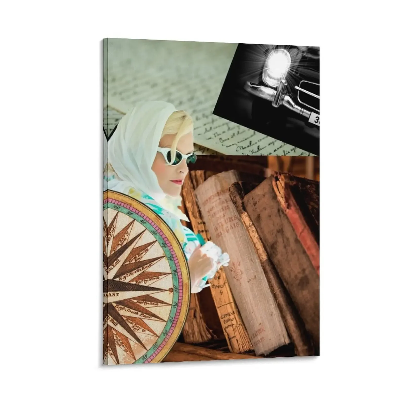 70s inspired woman Canvas Painting posters decorative wall poster