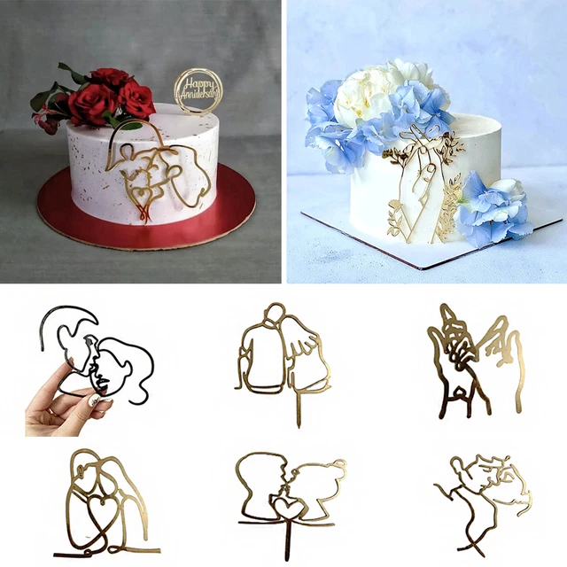 Quadrado redondo flor decoração do bolo de aniversário decoração do bolo de  aniversário decoração do bolo de aniversário feliz aniversário topper -  AliExpress