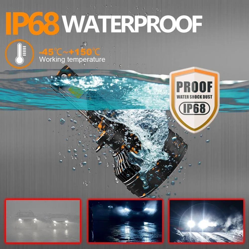 EURS T8 H7 LED H8 H11 HB4 9006 HB3 9005 H4 LED 자동차 헤드라이트 4575 CSP 칩 안개등 전구 6000K 캔버스 자동차 LED 헤드라이트 램프