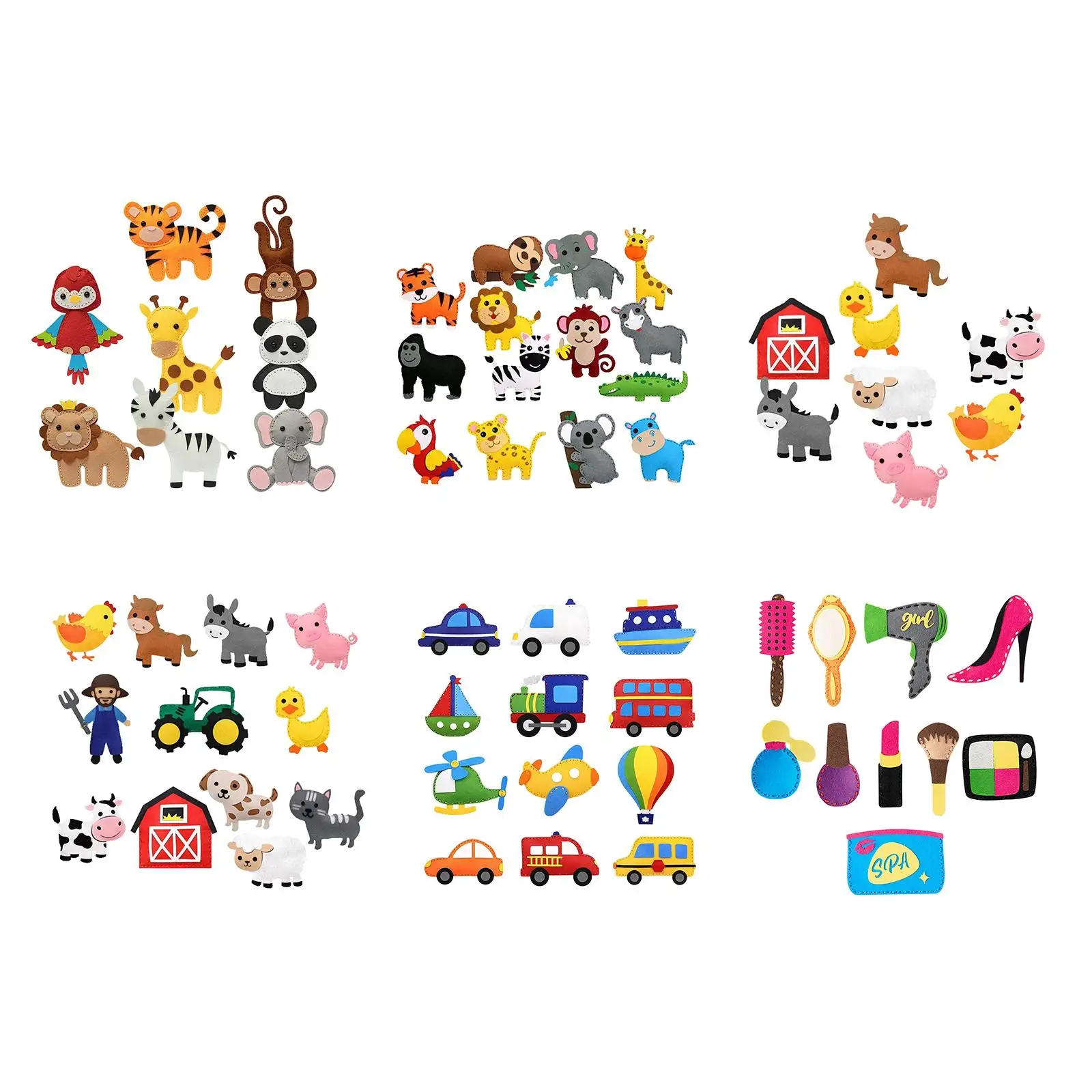

Zoo Felt Animal for Girls and Boys Animals craft DIY Crafting and Sewing Set for Toddler Kids Children Girls Boys