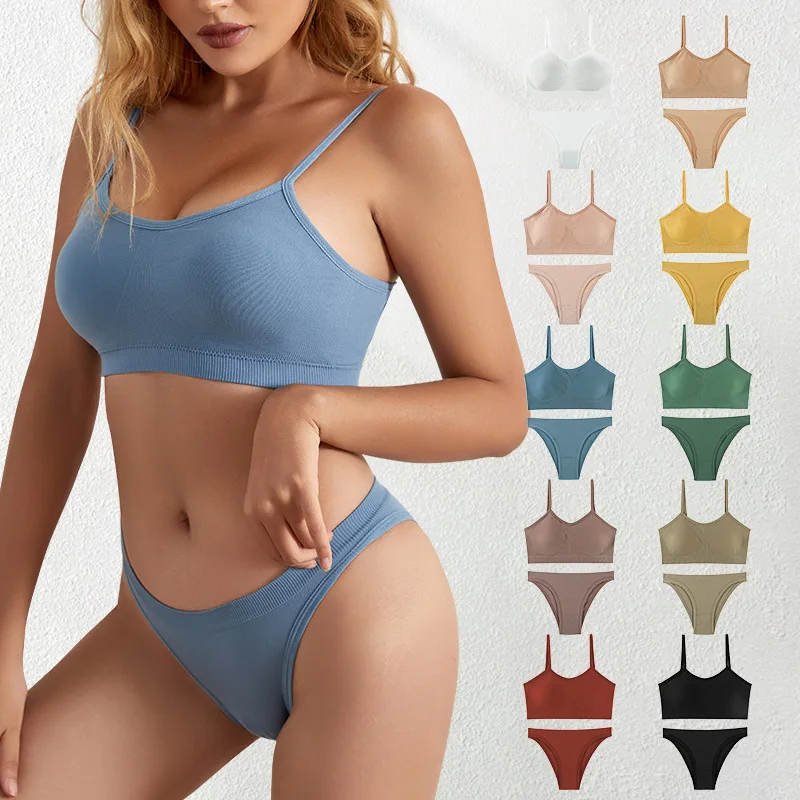 

Seamless Women's Underwear No Underwire Small Chest Gathered Comfortable Thin Top Bra Comfortable Sexy