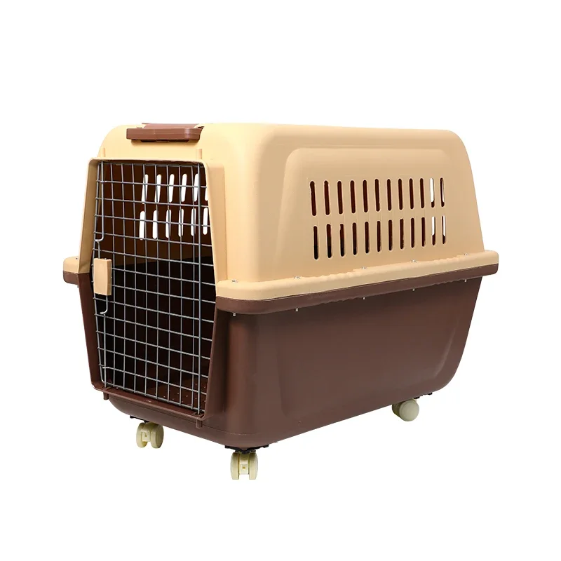 thumbnail image 1 of Venta caliente de plástico para transportar mascotas, portátil, de viaje, transpirable, para gatos y perros, caja de aire para transporte, 1 of 5