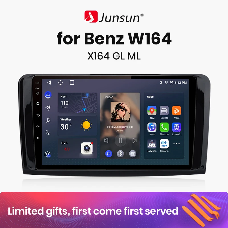 

Junsun V1 AI Voice Wireless CarPlay Android Auto Radio for Mercedes Benz GL ML W164 ML350 ML500 X164 GL35 GL45 2005 - 2012