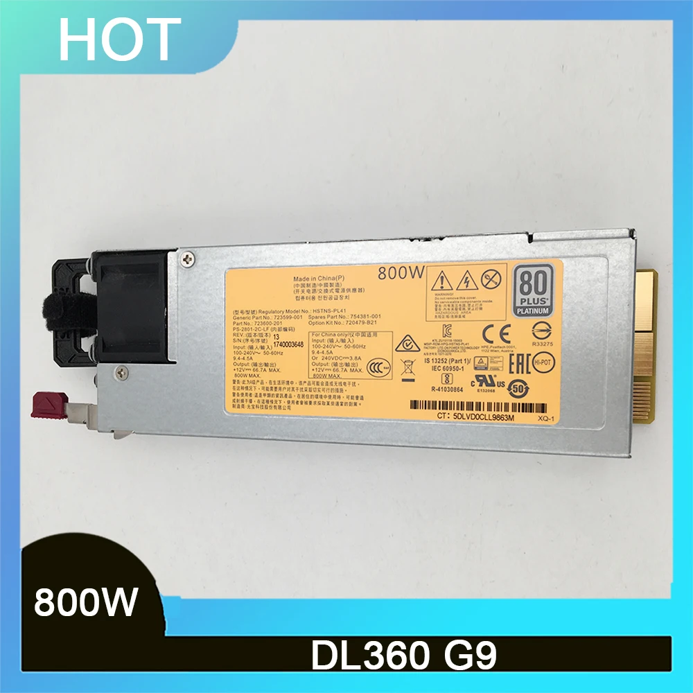 HSTNS PL41 For HP Gen9 G9 Server Power Supply 723599 001 754381 001 723600 201 720479