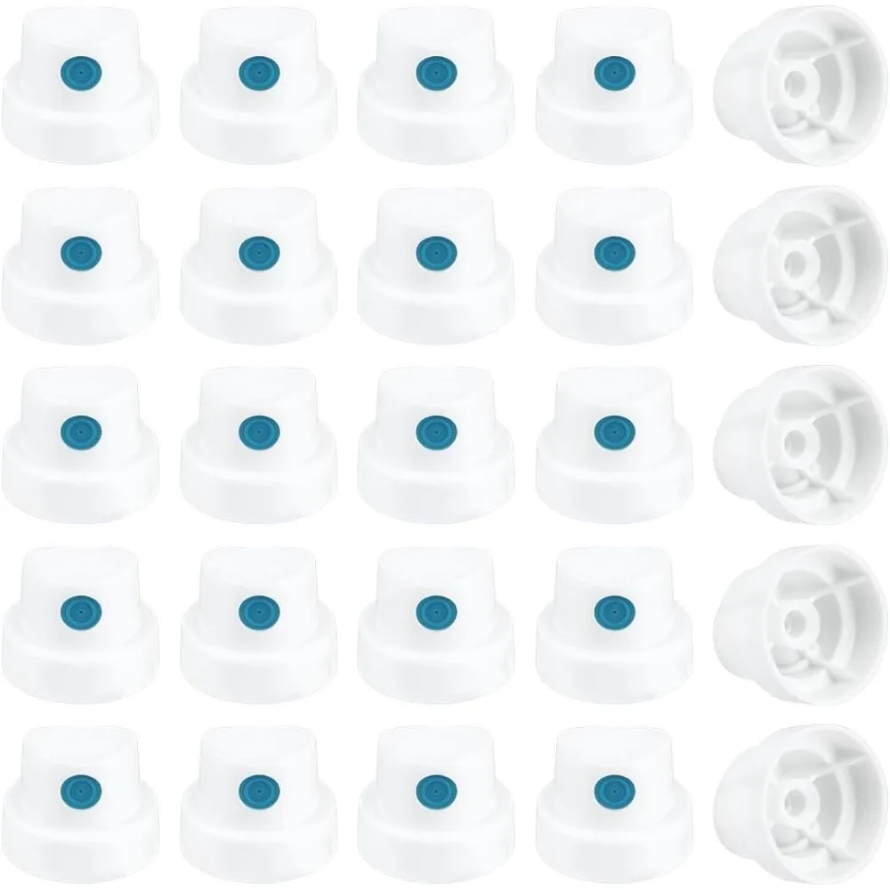 30 Pcs Spray Paint Caps Deep Sky Blue Spray Paint Replacement Caps Compatible PE Plastic Nozzles for Graffiti Street Art plastic spray nozzles