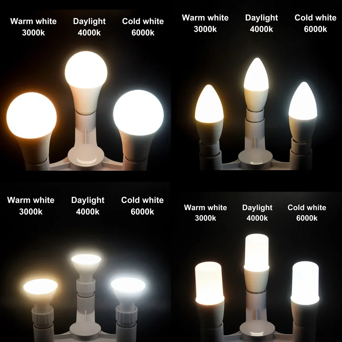 LED 스마트 RGBW 적외선 리모컨 전구, 가족 휴가 파티에 적합한 컬러 라이트 디밍, GU10, A60, C37, G45, 6W, 10W