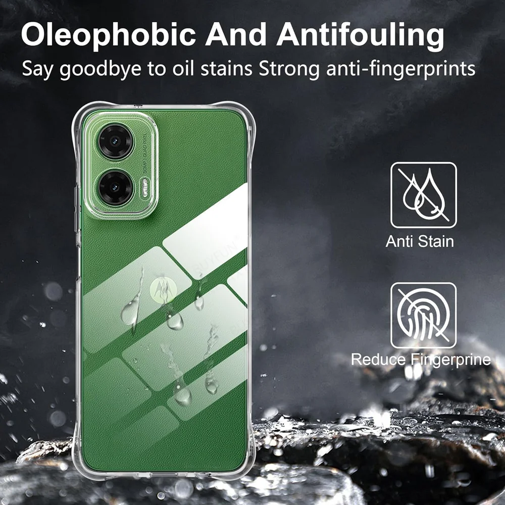 Motorola Moto G Series Anti-Yellow Transparent Shockproof Soft Back Case