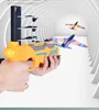 Foam Plane Launcher Bubble Airplanes Glider Hand Throw Catapult Plane Toy for Kid Guns Aircraft Shooting Game Toy Christmas gift 2