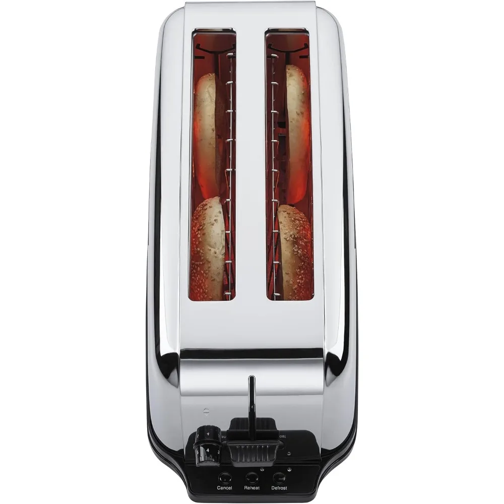 Commercial WCT704 4 Slice Extra Long Slot Light Duty Pop-Up Toaster, 120V, 5-15 Phase Plug 2