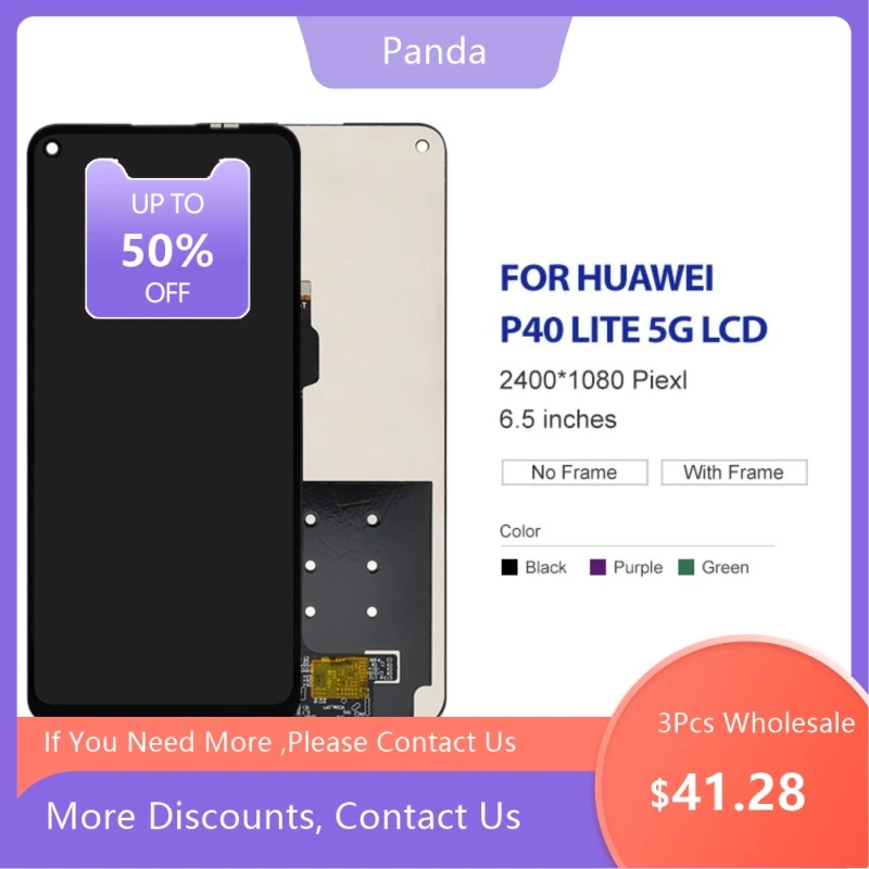

3 шт., сенсорный ЖК-экран для Huawei P40 Lite Honor 30S, с инструментами