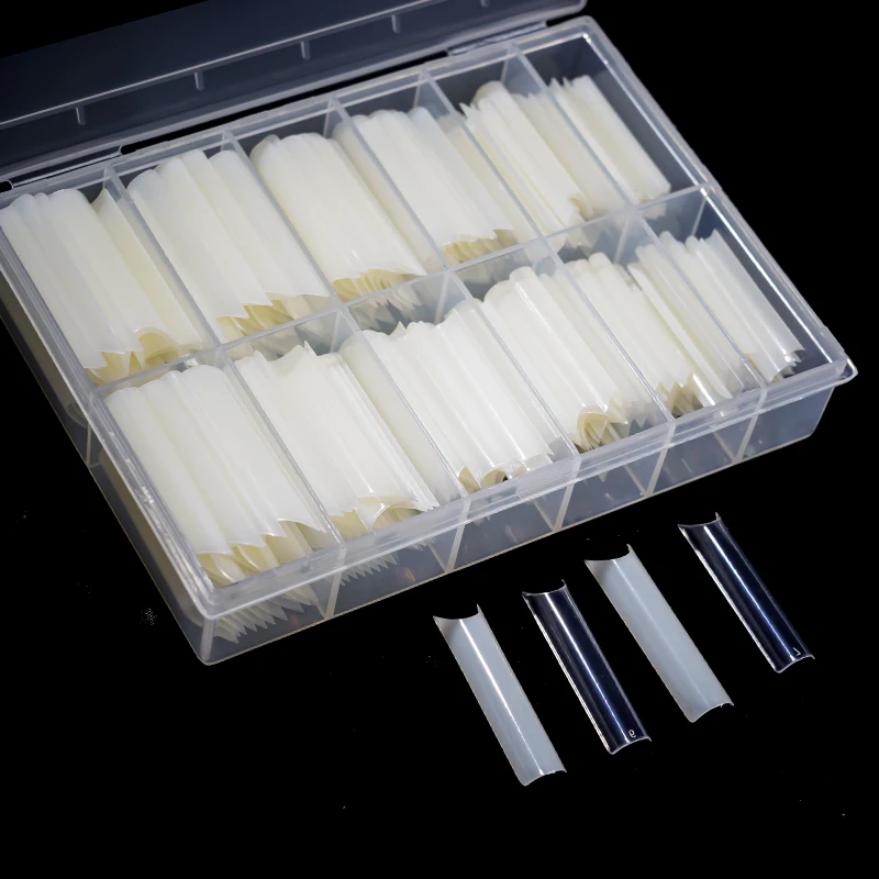 3XL Clear Tapered Square Nail Tips - 240Pcs