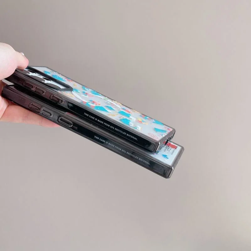 Cute Ghost MagSafe Acrylic Black Border Case for Samsung Galaxy S22 Ultra S23 Ultra S24 Ultra Cover Protective Shell