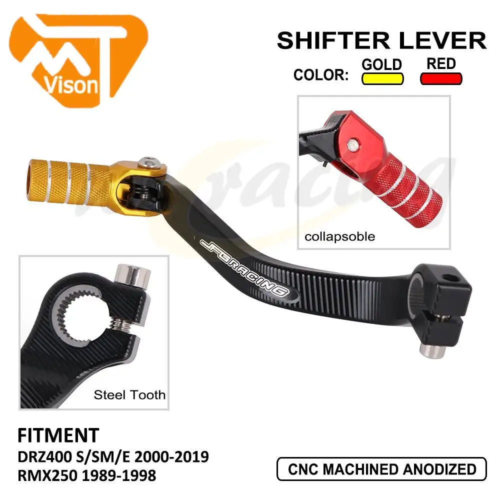 

Motorbike CNC Gear Shifter lever For SUZUKI DRZ400 S DRZ400 SM-E 2000-2019 2016 2017 RMX250 1989-1998 Off Road Red Gold