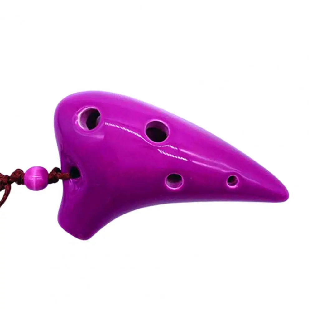 Ocarina A 6 Fori In Plastica Per Principianti - Strumento Musicale Leggero Con Cordino | Giallo - Foto 5