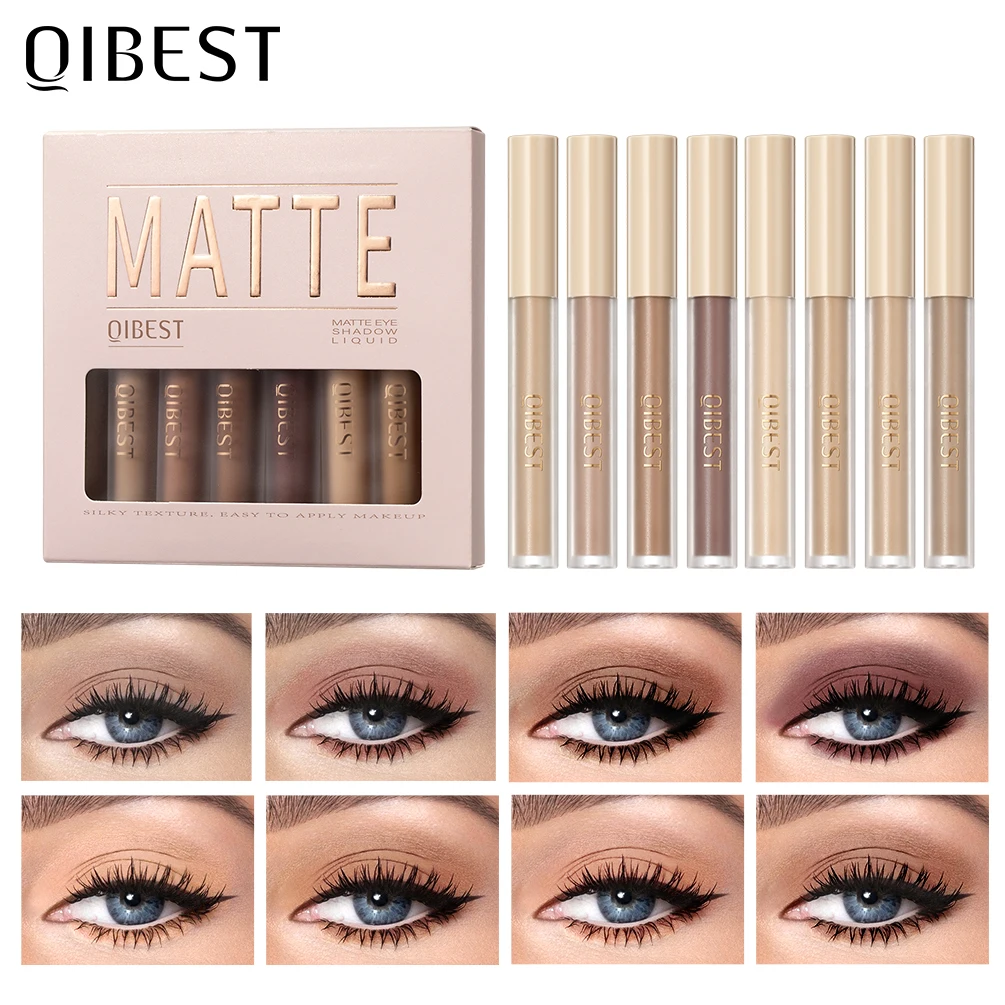 Colorful Liquid Eyeshadow Cream Smooth Nude Eye Makeup Long Lasting Waterproof Eye Stick Blush Dual Purpose Contour Cosmetic Set 5