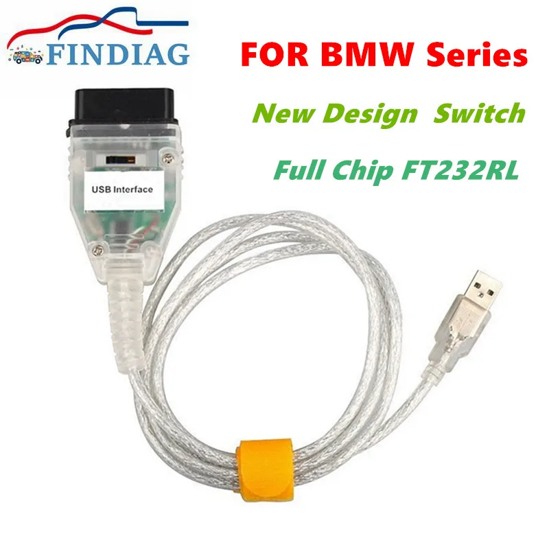 Chip Completi Ft232Rl Per Bmw Inpa K + Dcan K + Can K-Line Switch Interfaccia Diagnostica Ftdi Obdii Aggiungi Cavo Bmw A 20Pin Per Scanner Bmw