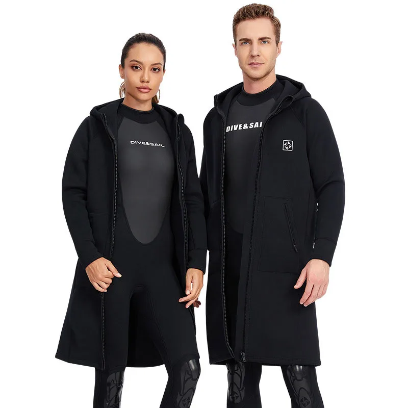 SwimmingDivingJacketThermalOutdoorLongHooded3MMNeopreneWetsuit