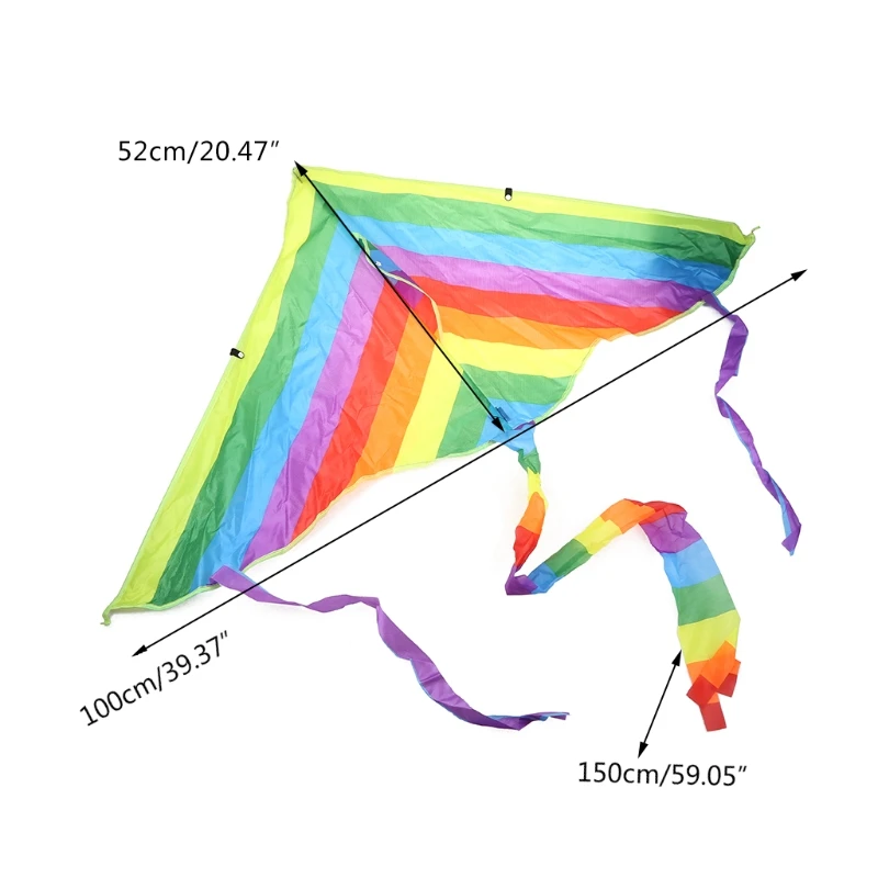 1Pc Rainbow Colorful Kite for Fun Assemble Kite with Long Colorful Tail Party & Outdoor Toy Lightweight Outdoor Sports 6 1Pc Rainbow Colorful Kite for Fun Assemble Kite with Long Colorful Tail Party & Outdoor Toy Lightweight Outdoor Sports 6