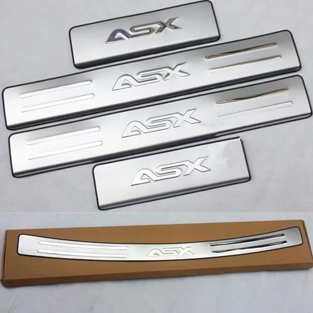 Car Styling For ASX 2013-2018 Car Stainless Steel Scuff Plate/Door Sill Door Sill Rear Bumper Protector Sill