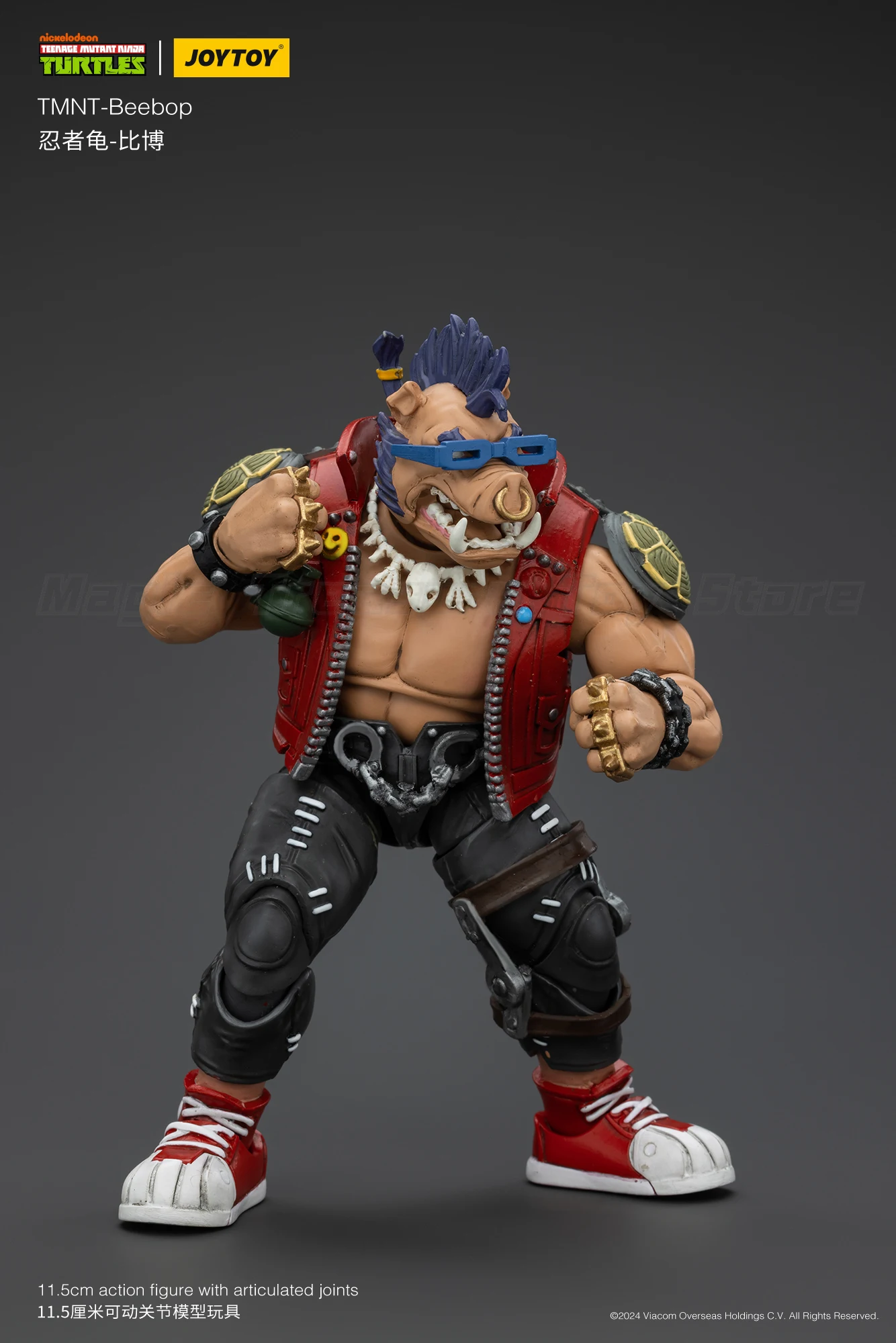 ロックステディ ビーバップ アクションフィギュア 在庫あり] JOYTOY 1/18 アクションフィギュア TMNT ニンジャ