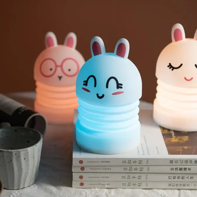 Creative lovely colorful LED decoration silicone NIGHT LIGHT Bedroom