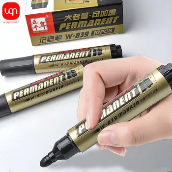 Pennarello di grande capacità Inchiostro riutilizzabile permanente Pennarello grande Penna impermeabile Pennarello artistico nero Studente Scuola