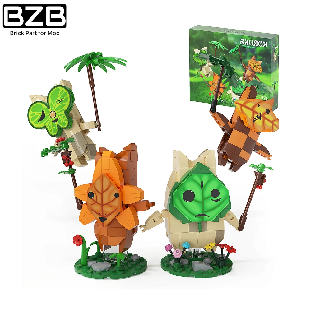 

MOC 521PCS Yahaha Tan Korok 4 in 1 Game Roles with Paper Manual and Sticker DIY Cute Game Forest Elf Blocks Toys for Kids Gift