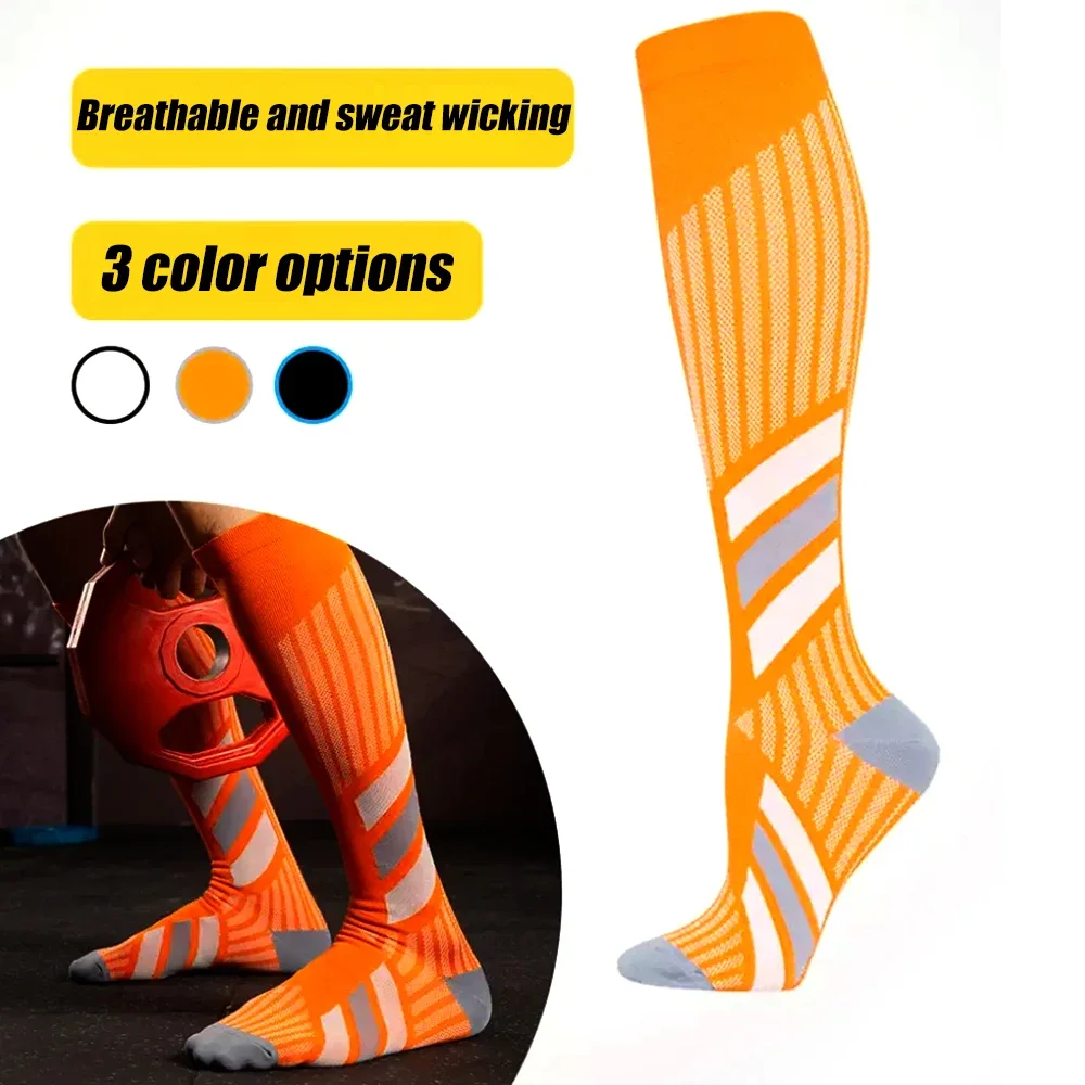 1Pair Calf High Compression Socks Men & Women 20-30 MmHg Knee High Nurse Pregnant Running Medical and Travel Athletic calf compression sleeves calf compression sleeve