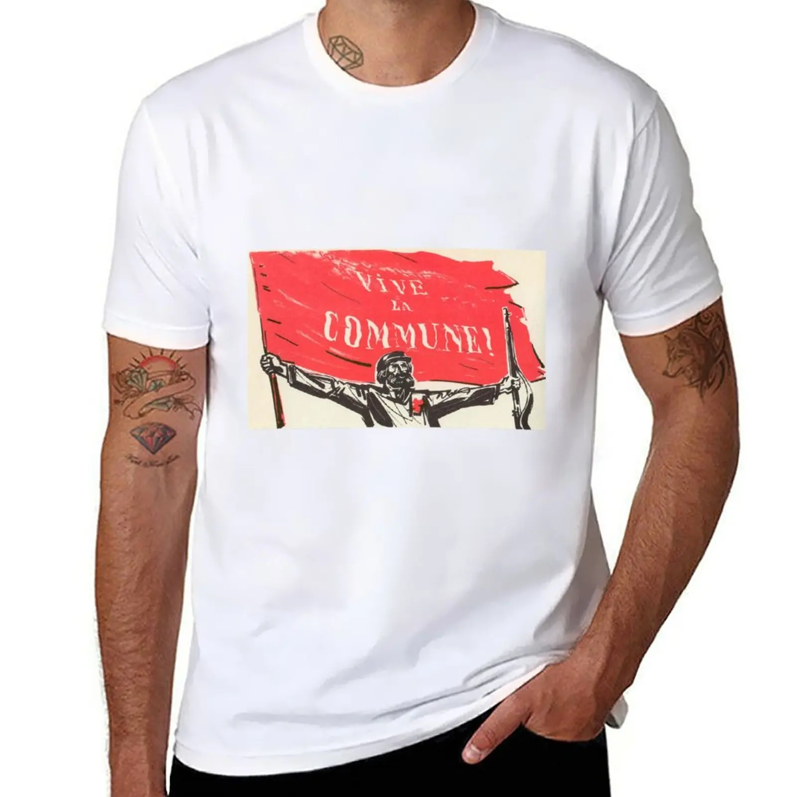 

New Paris Commune Poster - Vive Le Commune T-Shirt anime clothes funny t shirts mens graphic t-shirts hip hop