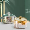 1500ML Clear Glass Saucepan with Dual Handles Soup Cooking Pot with Cover Heat Resistant Kitchen Cooking Tools 3