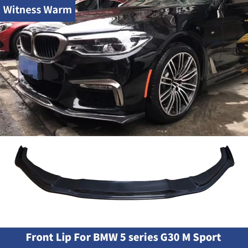 Labbro Paraurti Anteriore In Fibra Di Carbonio Per Bmw G30 Mtech Sport Bumper 520I 530I 540I 550I 2016-Up Splitter Spoiler Paraurti Anteriore