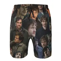 Will Graham Photo Collage Men's Beach Shorts Fitness Quick-drying Swimsuit Funny Street Fun 3D Shorts 1