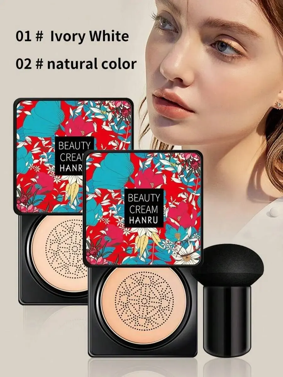 All in One Radiate Beauty with Mushroom Air Cushion BB Cream Moisturizing Nourished Clear Complexion Hanru Lightweight Cushion bb cream,air cushion cream,cushion foundation