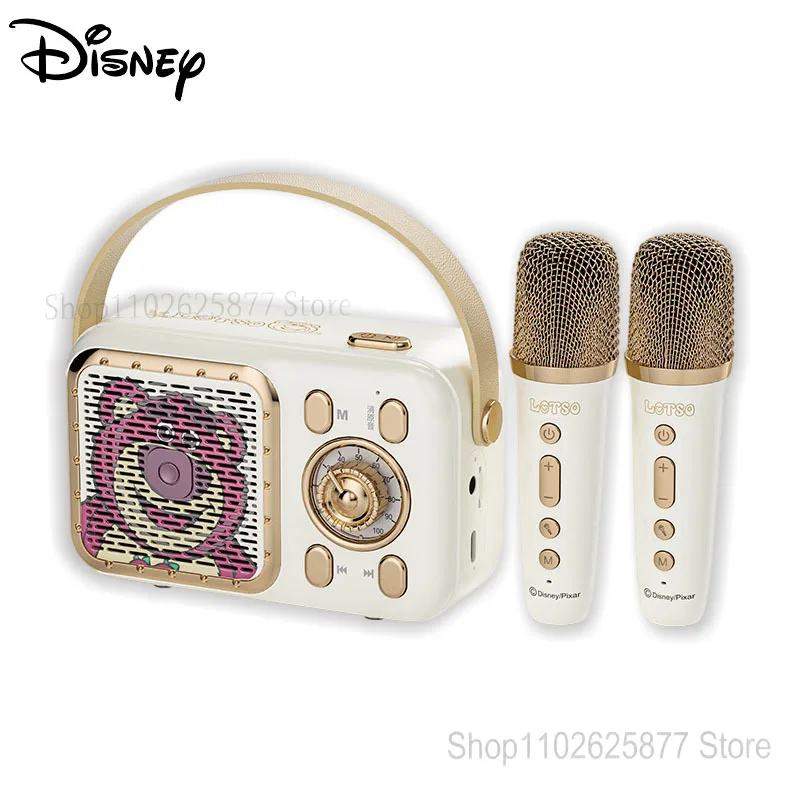 

Disney Minnie Lotso Winnie Wireless Bluetooth Audio Ktv Kara Ok Double Wheat Chorus HiFi Stereo Cute Portable Speaker Microphone